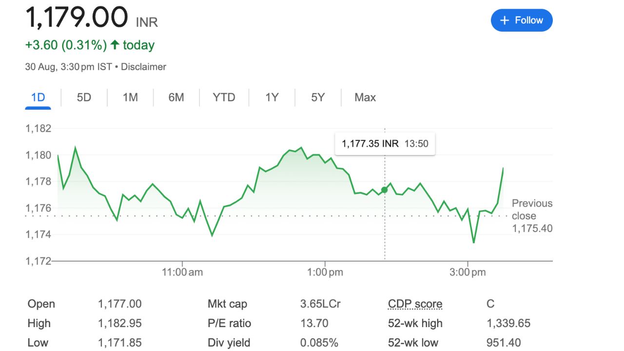 Share Price Recent Graph