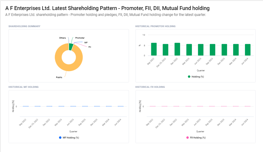 Shareholding Pattern for AF Enterprises