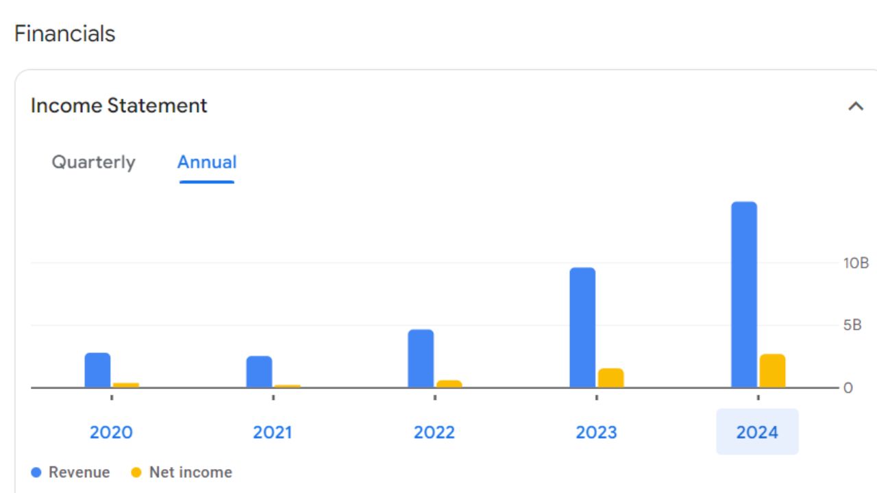 Anant Raj Annual Income Statement