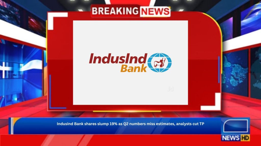 IndusInd Bank shares slump 19% as Q2 numbers miss estimates, analysts cut TP