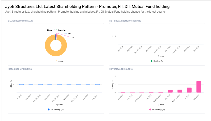 Jyoti Structures Limited Shareholding Pattern