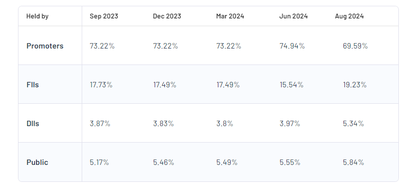 Shareholding Pattern For Adani Energy Solutions Ltd