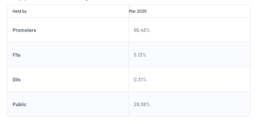 Skipper Ltd (India) Shareholding Pattern