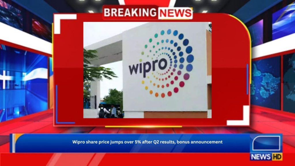 Wipro share price jumps over 5% after Q2 results, bonus announcement