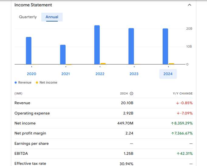 Nandan Denim Ltd Financials