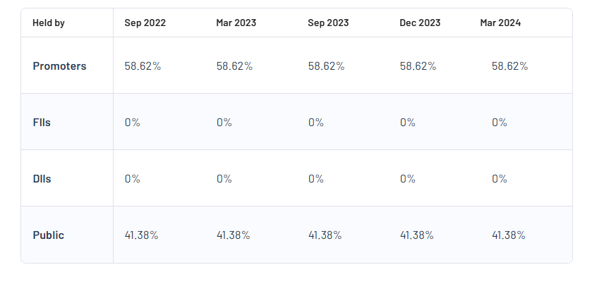 Shareholding Pattern For Precision Metaliks Ltd