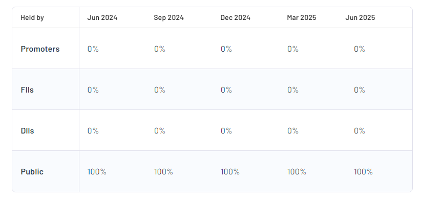 Shareholding Pattern For Welcure Drugs and Pharmaceuticals Ltd
