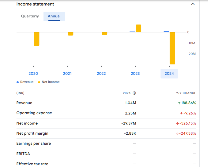 Blue Chip India Ltd Financials