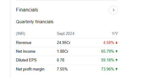 Deep Polymers Quarterly Financials