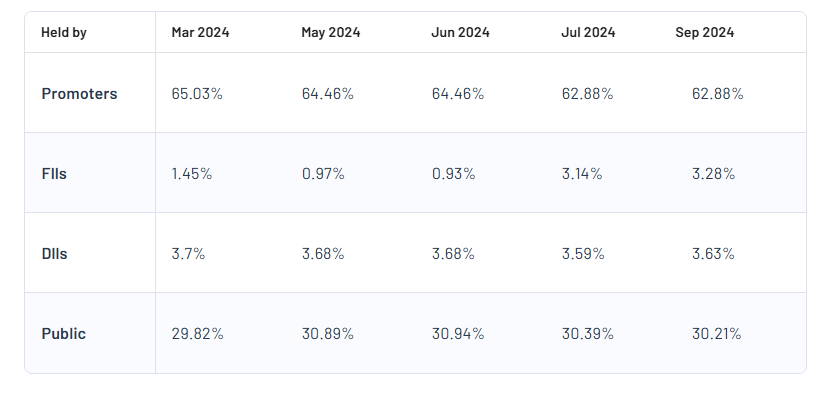 Fineotex Chemical Ltd Shareholding Pattern