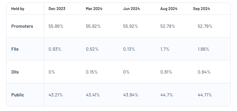 Monarch Networth Capital Ltd Shareholding Pattern