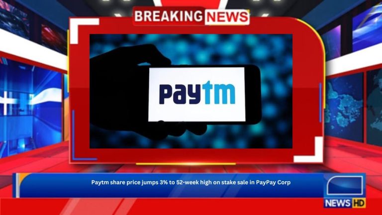 Paytm share price jumps 3% to 52-week high on stake sale in PayPay Corp