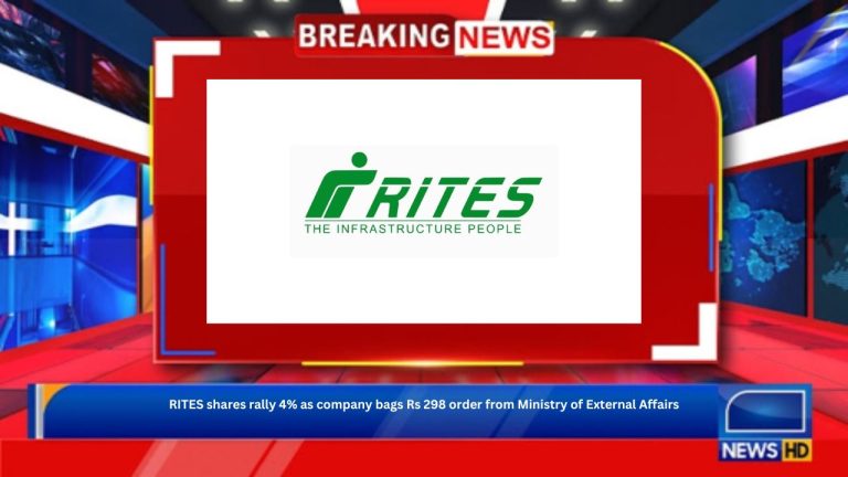 RITES shares rally 4% as company bags Rs 298 order from Ministry of External Affairs