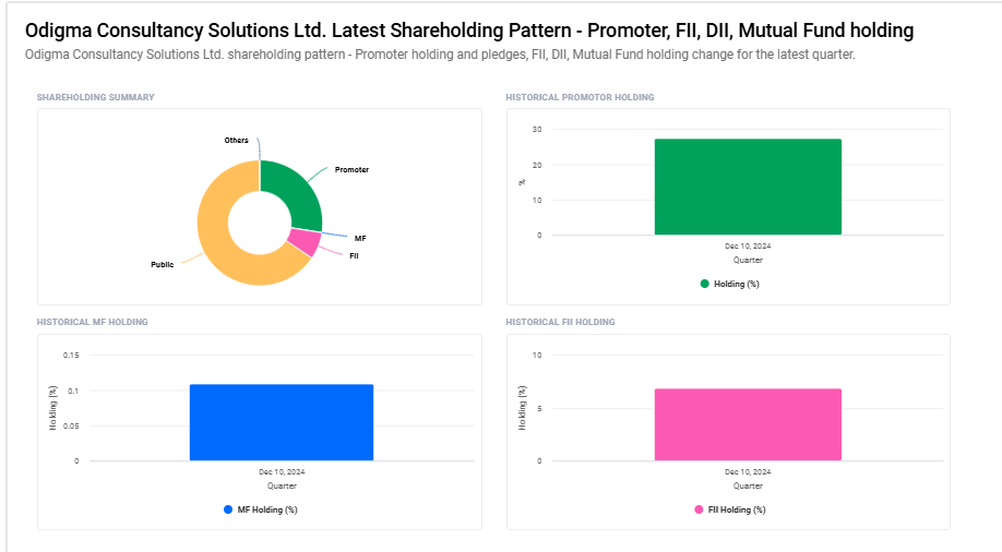 Shareholding pattern For Odigma Consultancy Solutions Ltd