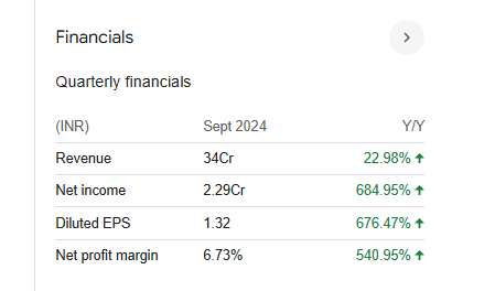 Robust Hotels Quarterly Financials