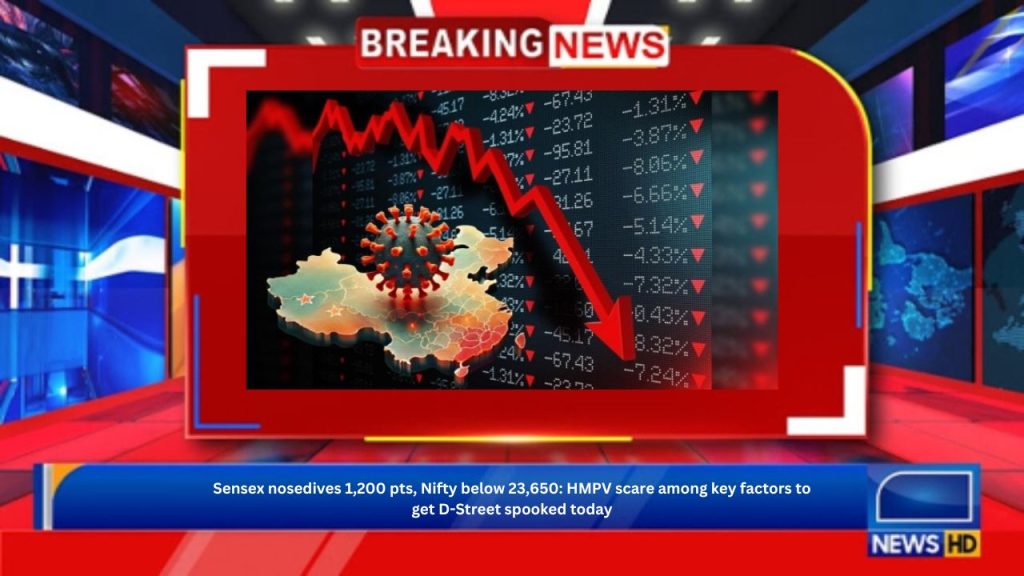 Sensex nosedives 1,200 pts, Nifty below 23,650: HMPV scare among key factors to get D-Street spooked today