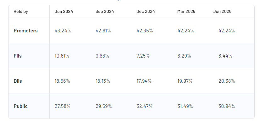 Aarti Industries Shareholding Pattern