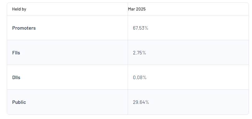 JBM Auto Shareholding Pattern