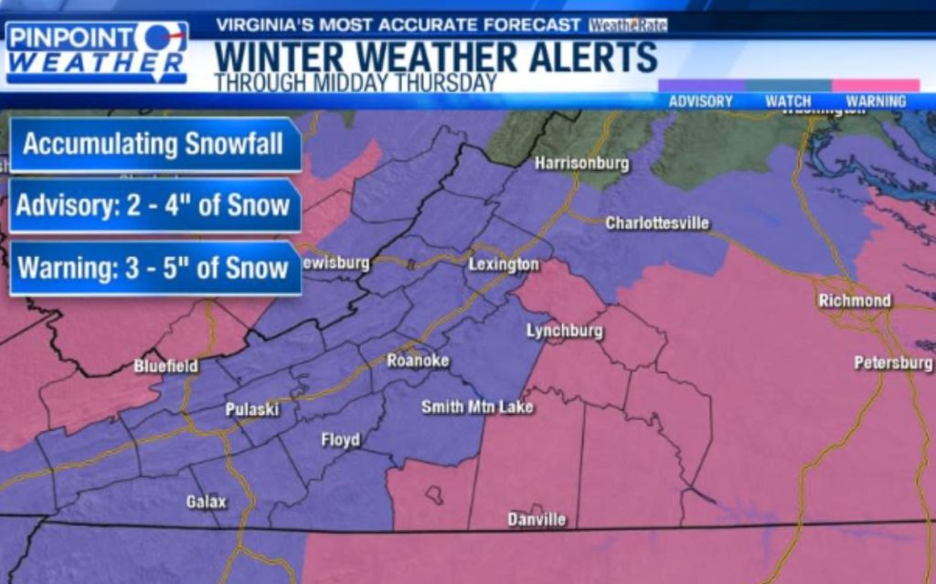 Virginia Weekend Weather Warming Trend Follows Snowy, Blustery Thursday